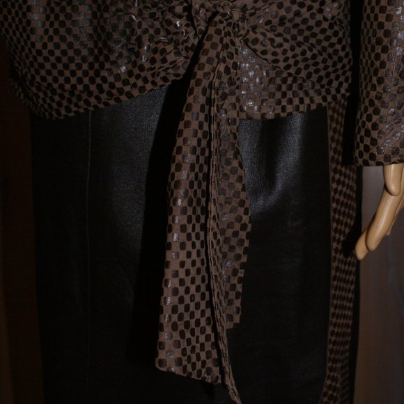 Chocolate Sweet Leather Bomber Jacket & Skirt - Picture 10 of 10